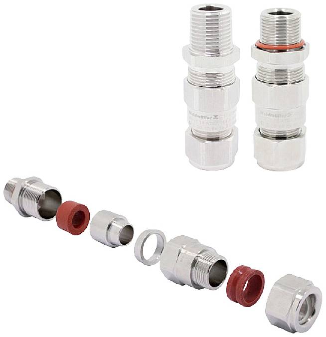 Weidmüller 1184650000 Kabelverschraubung mit Dichtung, mit Zugentlastung M16 Messing (vernickelt) 160 St.