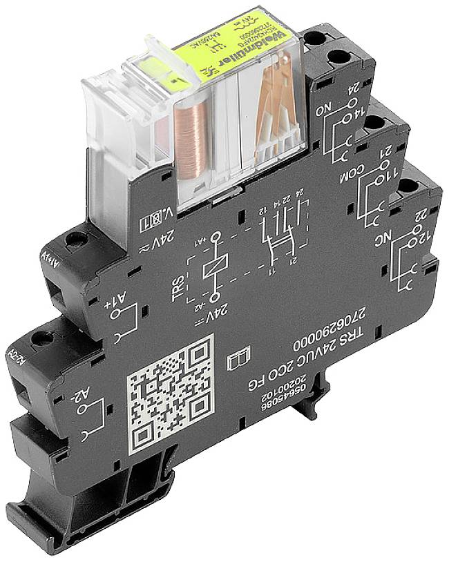 Weidmüller TRS 24VUC 2CO FG Koppelrelais 6 A 2 Wechsler 5 St.