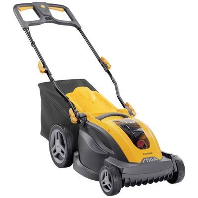 STIGA COMBI 340e Akku Rasenmäher inkl. Akku, inkl. Ladegerät, Einstellbarer Holm, Softgriff, mit Schnitthöhenverstellung