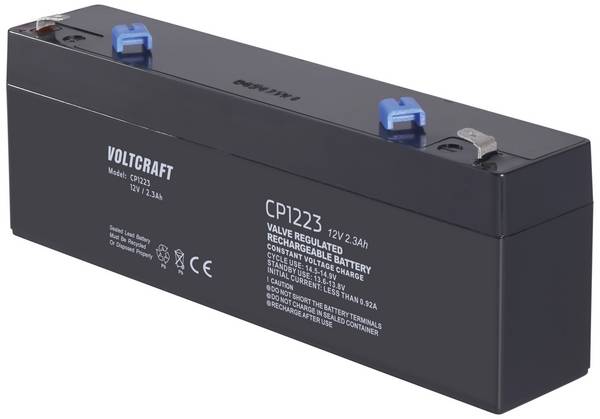 VOLTCRAFT CE12V/2,3Ah VC-12713960 Bleiakku 12 V 2.3 Ah Blei-Vlies (AGM) (B x H x T) 178 x 67 x 35 mm Flachstecker 4.8 mm Wartungsfrei