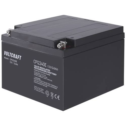 VOLTCRAFT CE12V/24Ah VC-12713980 Bleiakku 12 V 24 Ah Blei-Vlies (AGM) (B x H x T) 166 x 125 x 175 mm M5-Schraubanschluss...