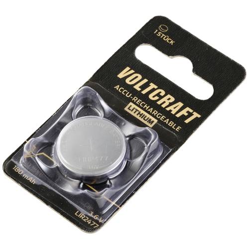 VOLTCRAFT Knopfzellen-Akku LIR 2477 Lithium 180 mAh 3.6 V 1 St.