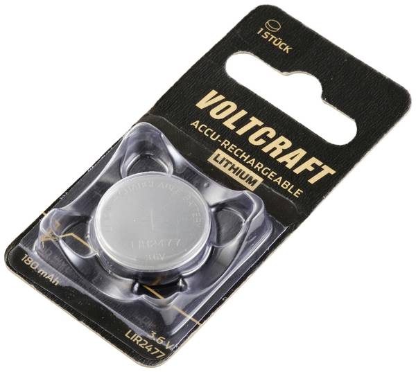 VOLTCRAFT  Knopfzellen-Akku LIR2477 Lithium 180 mAh 3.6 V 1 St.