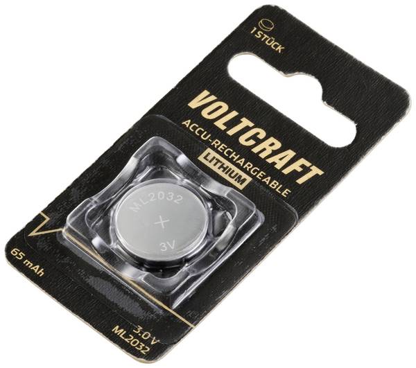 VOLTCRAFT  Knopfzellen-Akku ML2032 Lithium 65 mAh 3 V 1 St.