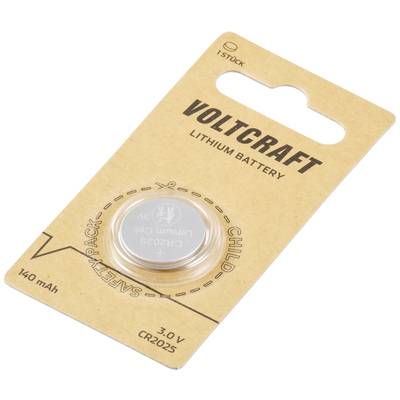 VOLTCRAFT Knopfzelle CR 2025 3 V 1 St. 140 mAh Lithium LM2025