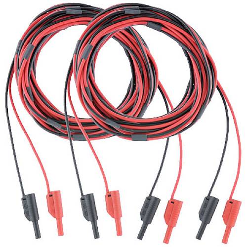 Metrel S 1058 Sicherheits-Messleitungs-Set Bananenstecker 4 mm Bananenstecker 4 mm 10.00 m Schwarz, Rot 1 Set