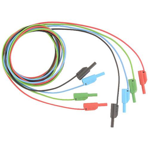 Thumbnail - Metrel S 2009 Sicherheits-Messleitungs-Set Bananenstecker 4 mm Bananenstecker 4 mm 2.00 m Schwarz, Rot, Blau, Grün 1 Set