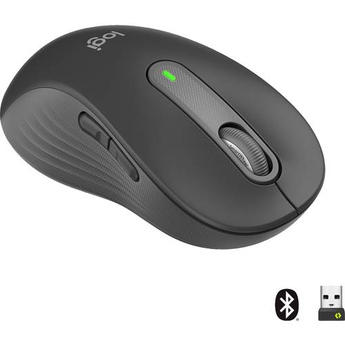 Logitech Signature M650 L left Maus Funk, Bluetooth® Linkshänder Größe: L Optisch Graphite 5 Tasten 4000 dpi