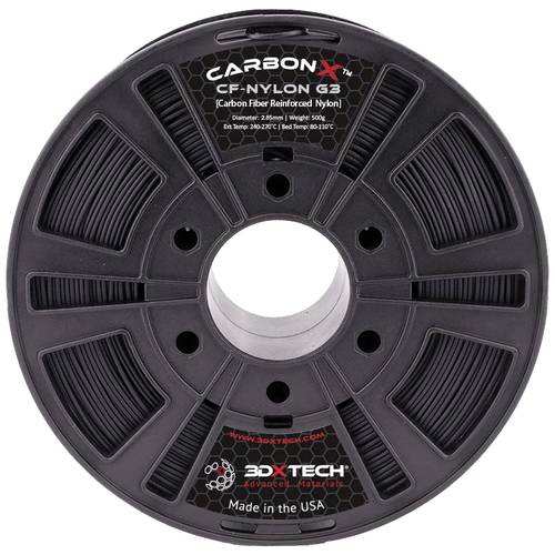 3D Xtech NYL3030500BK0 CarbonX CF Polyamid PA6 Filament PA (Polyamid) chemisch beständig 2.85 mm 500 g Schwarz 1 St.