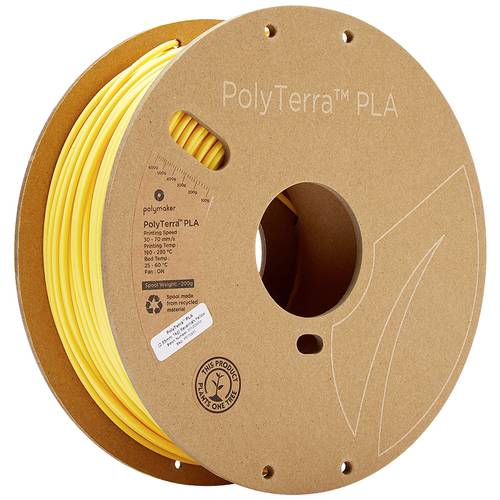 Polymaker 70851 PolyTerra PLA Filament PLA 2.85 mm 1000 g Gelb (matt) 1 St.