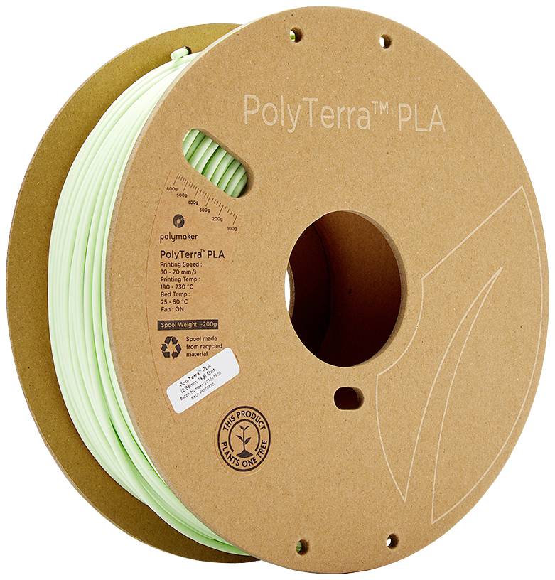 POLYMAKER 70870 PolyTerra PLA Filament PLA 2.85 mm 1000 g Mint, Minze 1 St.