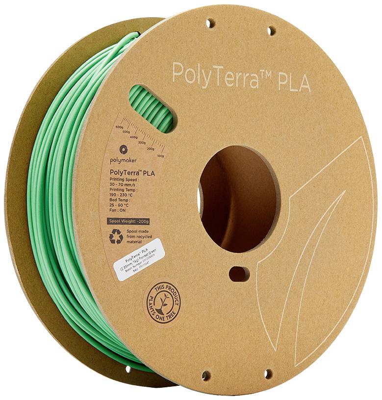 POLYMAKER 70847 PolyTerra PLA Filament PLA 2.85 mm 1000 g Grün (matt) 1 St.