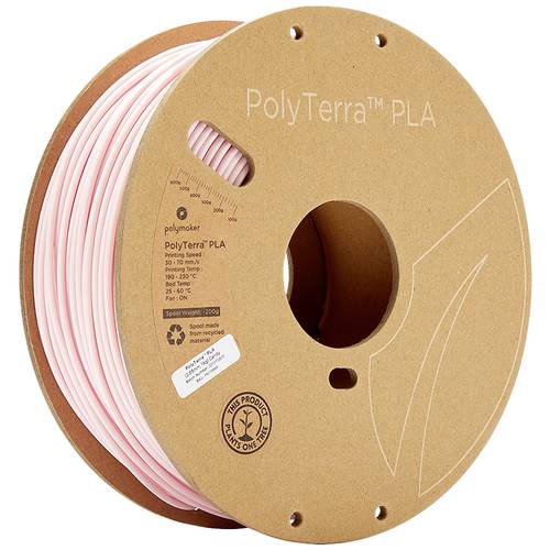 Polymaker 70868 PolyTerra PLA Filament PLA 2.85 mm 1000 g Rosa (matt), Pastell-Rosa 1 St.