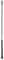 Schwarze flexible Antenne mit wellenförmigem Design und schmalem Anschluss am unteren Ende. Geeignet für Funk- oder Mobilgeräte.