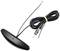 'Autoantenne mit Kabel und Stecker, zur Befestigung an Fahrzeugen geeignet. Langgezogene ovale Form mit kleinem, roten Punkt.'