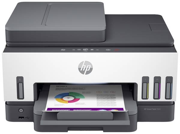 HP Smart Tank 7605 All-in-One Multifunktionsdrucker Tintenstrahl Farbe  A4 Drucker, Scanner, Kopierer, Fax Tintentank-System, Duplex, WLAN, LAN, ADF, Bluetooth®