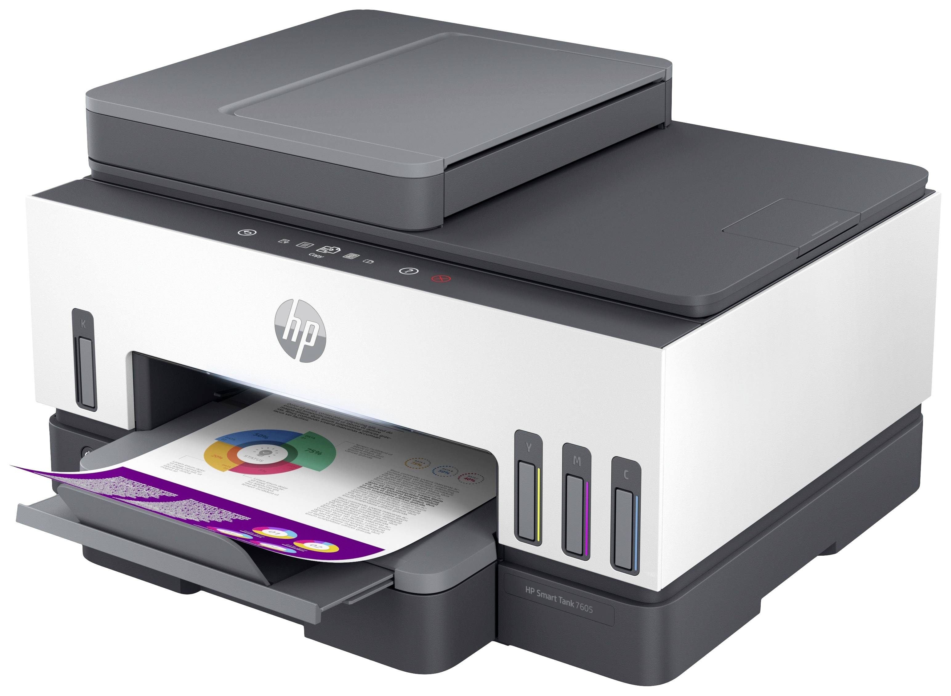 HP Smart Tank 7605 All-in-One Multifunktionsdrucker Tintenstrahl Farbe A4 Drucker, Scanner, Kopierer, Fax Tintentank-Sys-1