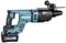 Ein kabelloser Makita-Bohrhammer mit blauem Gehäuse und 40V-Batterie, griffbereit mit Zusatzgriff für erhöhte Kontrolle bei Bauarbeiten.