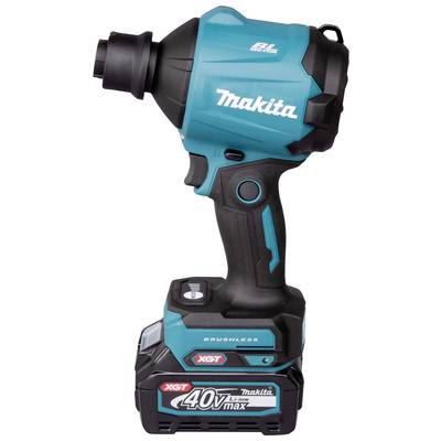 Ein kabelloser, blau-schwarzer Makita-Schlagschrauber mit 40V-Akku. Ideal für Baustellen- und Heimwerkerarbeiten.