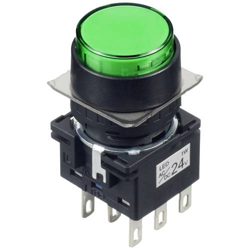 Idec LB1L-A1T64G LB1L-A1T64G Leuchtdrucktaster 250 V, 125 V, 30 V 5 A 2 x Aus/(Ein) rastend Grün (Ø) 22 mm IP65 1 St.