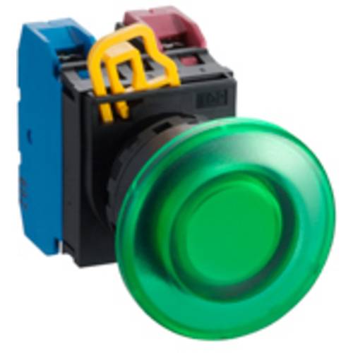 Idec YW1L-M4E10Q4R Leuchtdrucktaster 1 Taste Schwarz/Rot 1 St.