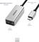 'Aluminiumgehäuse mit Ethernet-Anschluss und USB-C-Verbindung, 15 cm flexibles Gummikabel, 1000 Mbps Geschwindigkeit.'
