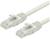 Zwei weiße Ethernet-Kabel mit RJ45-Steckern.