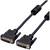 Zwei DVI-Kabel mit Stecker, geeignet zum Anschluss von Computerbildschirmen für die Übertragung von digitalen Videosignalen.