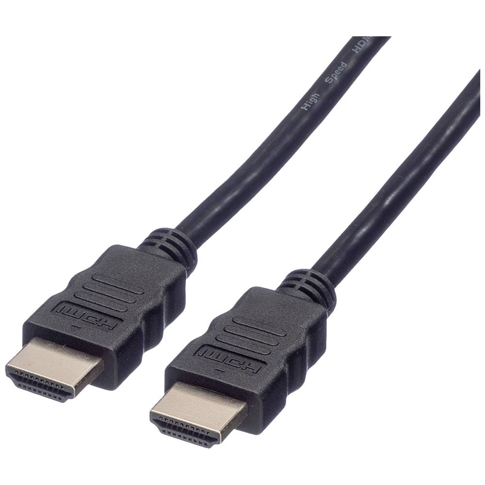 Roline HDMI Aansluitkabel HDMI-A stekker 1.00 m Zwart 11.04.5541 Afgeschermd HDMI-kabel