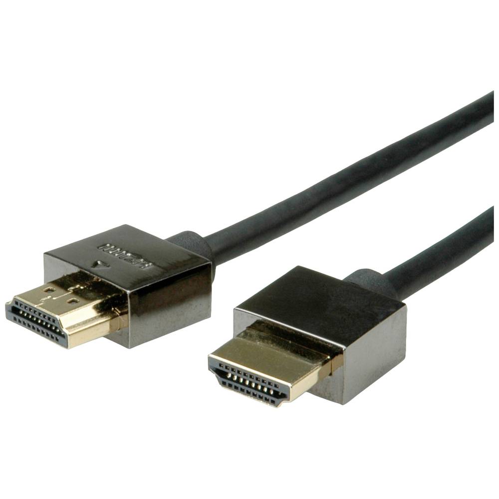Roline HDMI Aansluitkabel HDMI-A stekker 1.00 m Zwart 11.04.5591 Afgeschermd HDMI-kabel