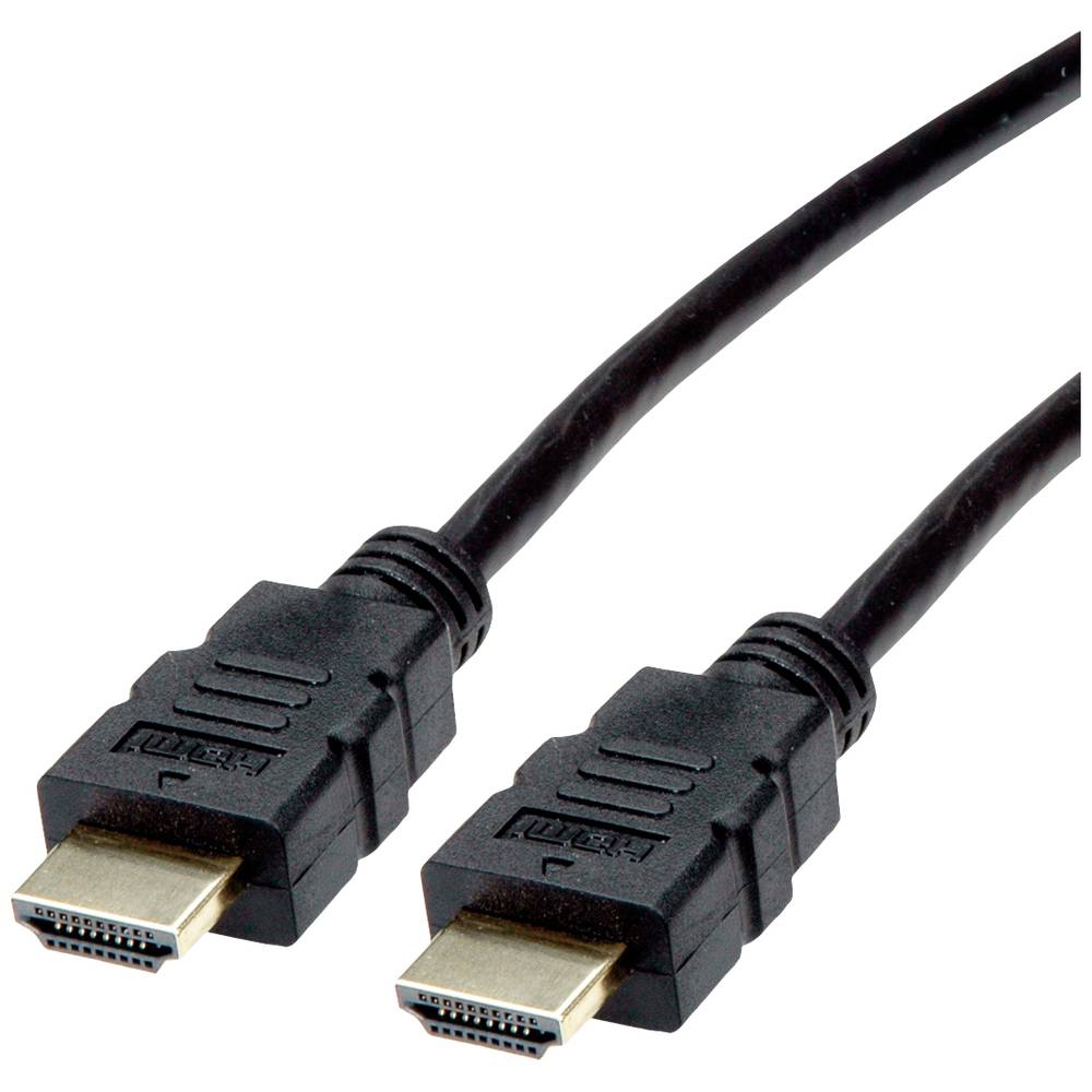 Roline HDMI Aansluitkabel HDMI-A stekker 1.00 m Zwart 11.04.5930 Afgeschermd HDMI-kabel