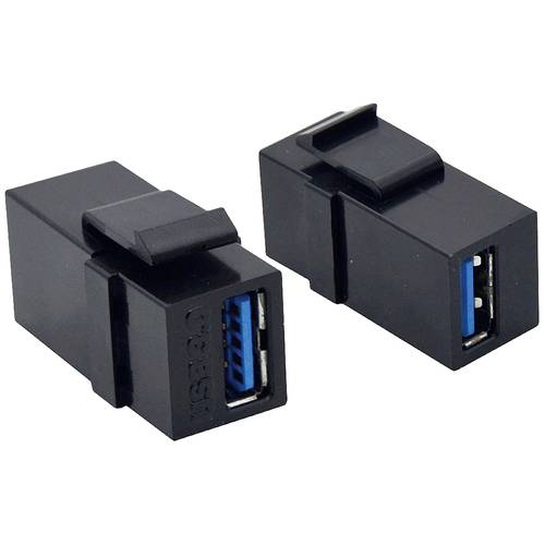 Thumbnail - VALUE USB 3.2 Gen 1 Keystone Modul, Type A/A, schwarz