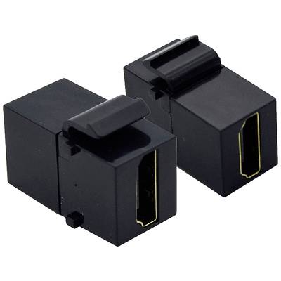 Zwei schwarze HDMI-Kupplungen nebeneinander.
