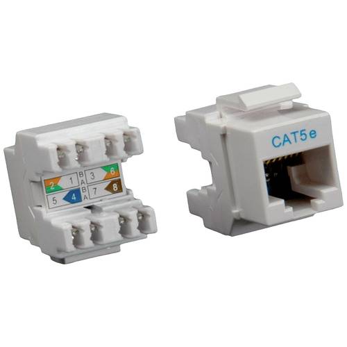 Thumbnail - ROLINE Cat.5e (Class D) Keystone, RJ-45, ungeschirmt, lichtgrau