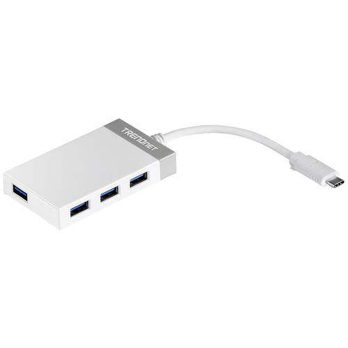 Thumbnail - TrendNet TUC-H4E 4 Port USB-Kombi-Hub Grau