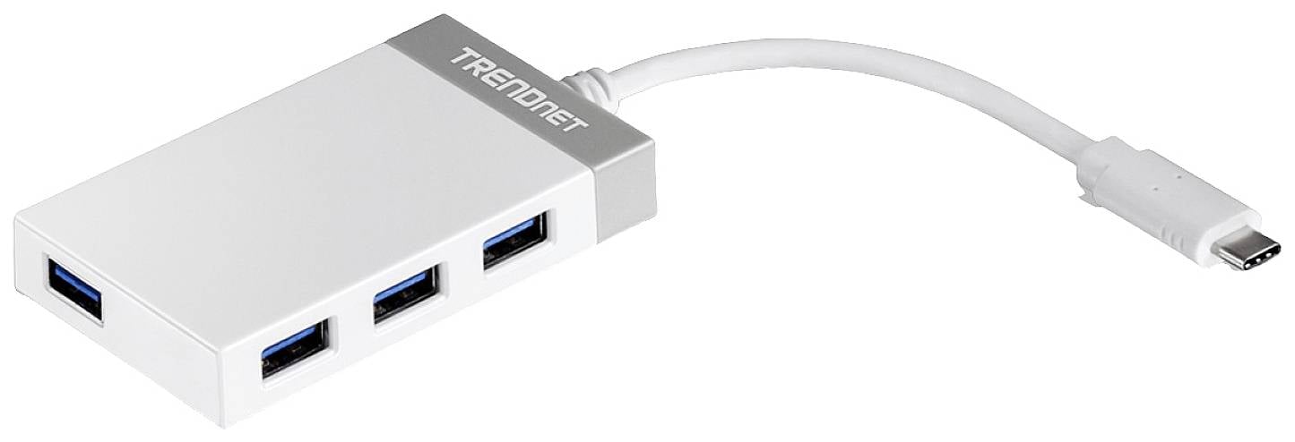 TrendNet TUC-H4E USB-Hub 4 Port USB-A USB 3.2 Gen1 5 GBit/s mit USB-C® Stecker Grau TUC-H4E