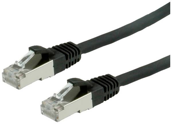 VALUE Patchkabel Cat.6 (Class E) S/FTP (PiMF), LSOH, schwarz, 7 m