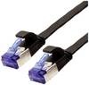 VALUE Patchkabel Cat.6A (Class EA) FTP, extra-flach, schwarz, 3 m