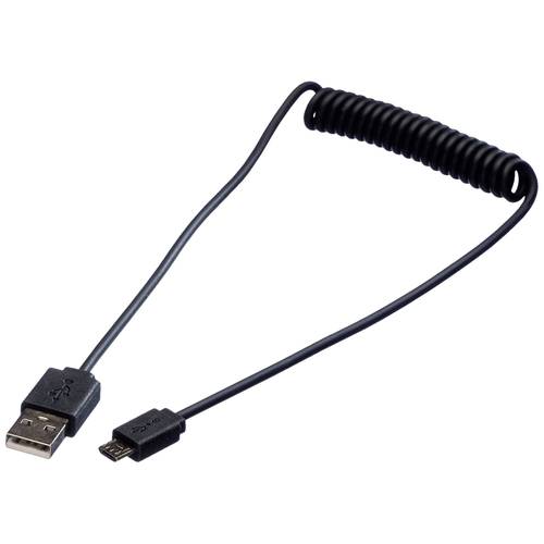 Thumbnail - ROLINE USB 2.0 Spiralkabel, A - Micro B, ST/ST, 1 m