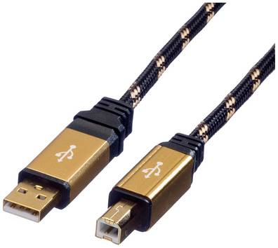 ROLINE GOLD USB 2.0 Kabel, Typ A-B, 3 m