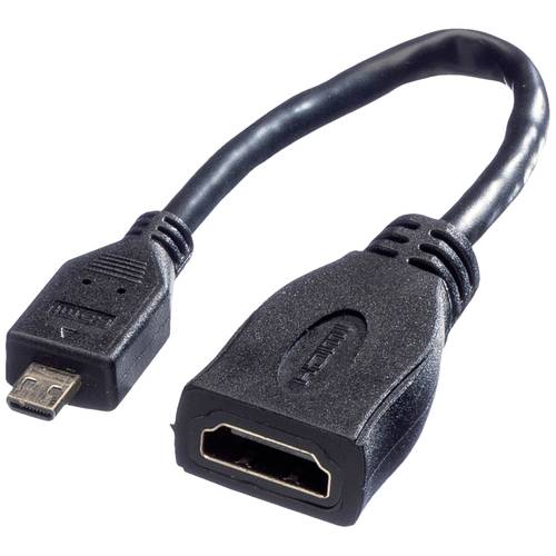 VALUE HDMI High Speed Kabel mit Ethernet, HDMI BU - Micro HDMI ST, 0,15 m