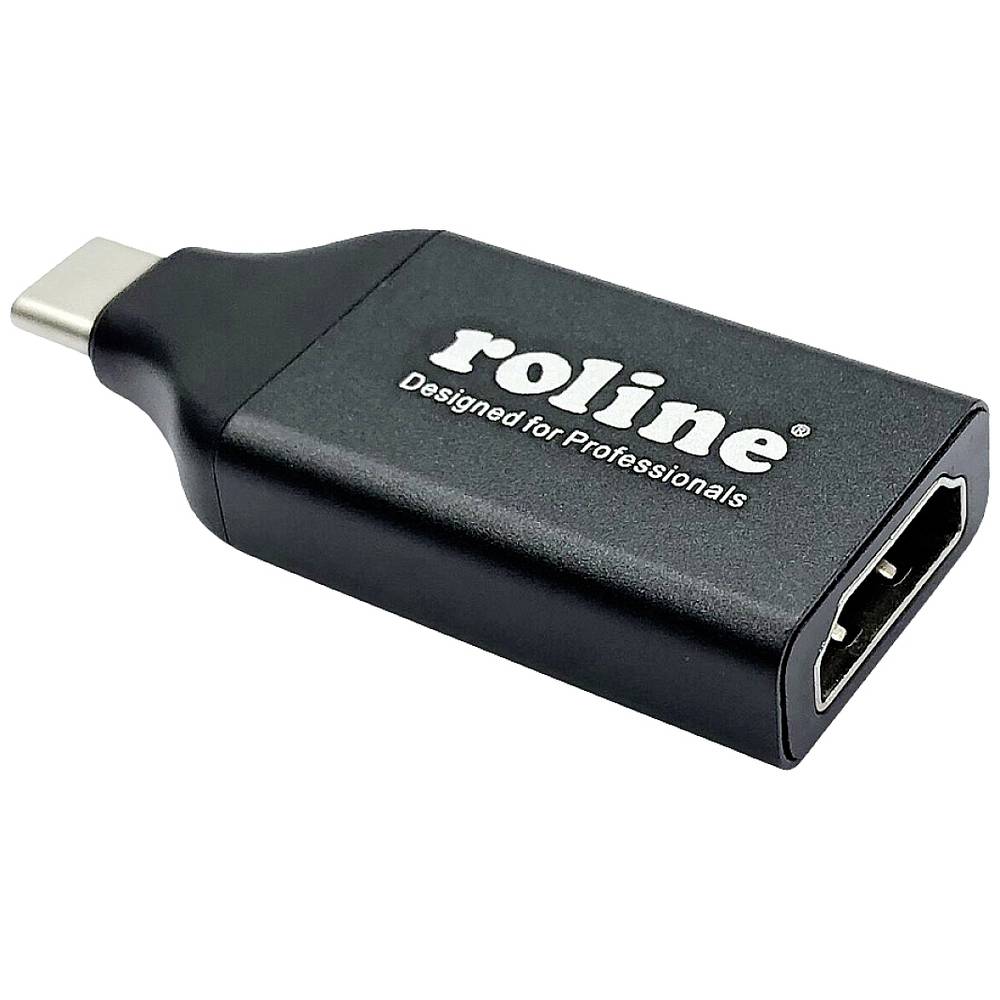 Roline 12.03.3226 USB-C-HDMI Adapter Zwart