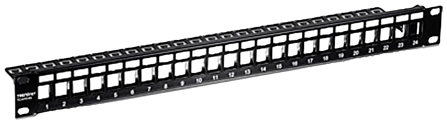 TRENDnet TC-KP24S Patch Panel, 24-Port Blank Keystone Shielded 1U-1