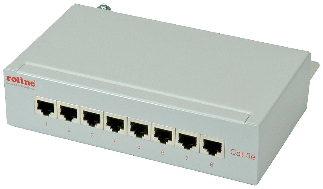 ROLINE Patchpanel Cat5e 8port grau switchboard wallmounting