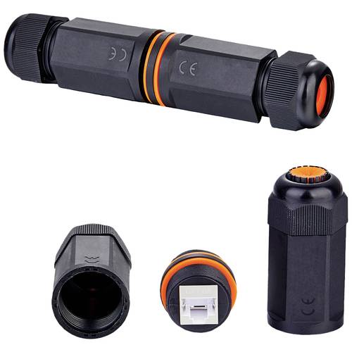 Thumbnail - VALUE RJ-45 Kupplung geschirmt, Kat.6A (Class EA), Outdoor/Industrie, schwarz