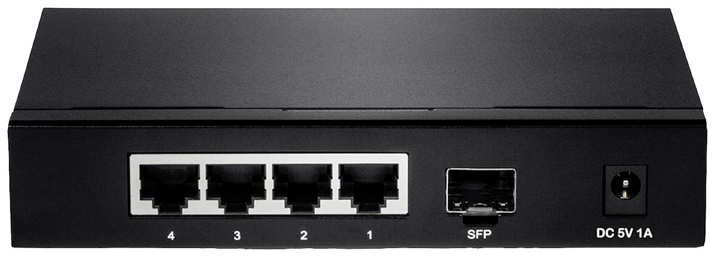 TRENDNET Switch 4-port Gbit 1* SFP lüfterlos metall