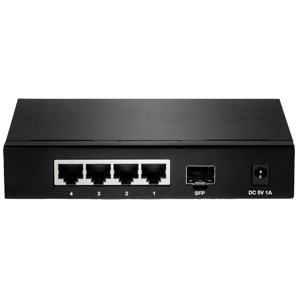 Trendnet TEG-S51SFP Gigabit Ethernet (10-100-1000) Zwart netwerk-switch