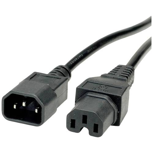 Thumbnail - VALUE Netzkabel IEC320/C14 Stecker - C15 Buchse, H05RN-F, schwarz, 1,8 m