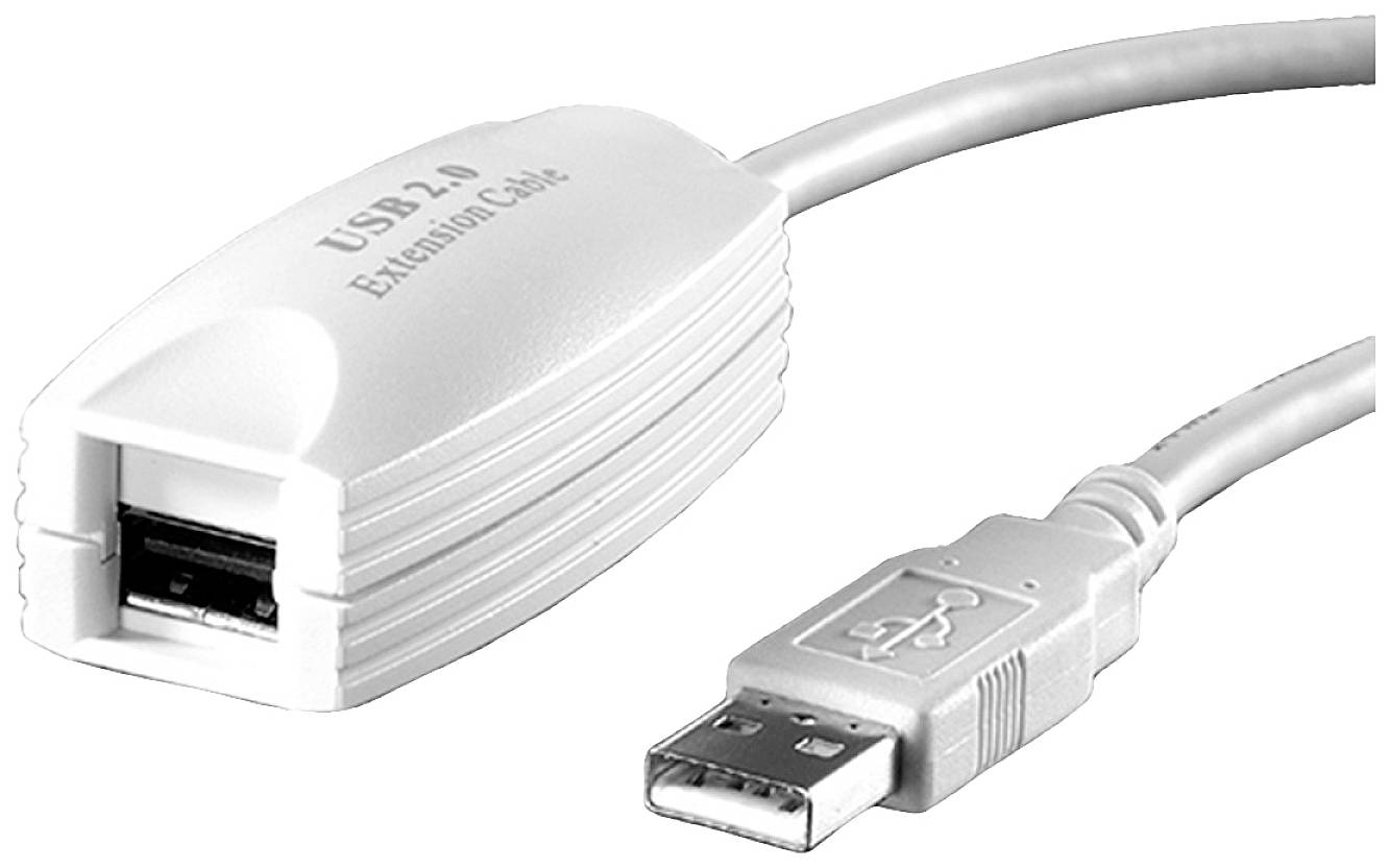 VALUE USB 2.0 Verlängerung weiss 5m