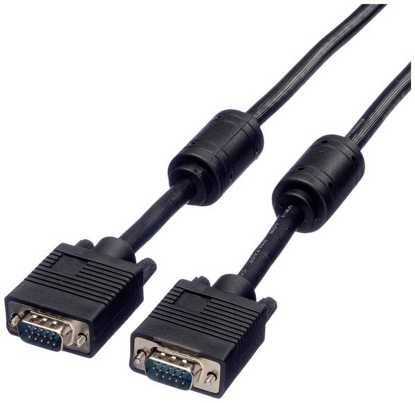 ROLINE SVGA Monitor-Kabel mit Ferritkern+DDC, HD15 ST-ST, 3 m